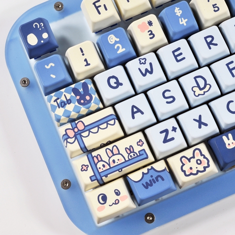 【真作】掛軸　四字書　逸品　合箱入　O27 zenzo® 禪做】ZKB104 好心情系列MDA 嘟嘟兔客製化主題機械式鍵盤