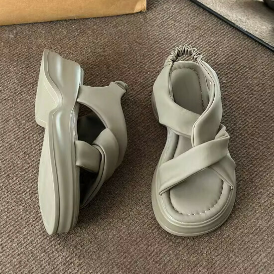 松糕厚底羅馬涼鞋
