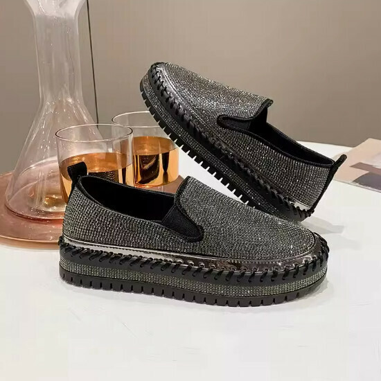 Casual rhinestone non-slip flat shoes