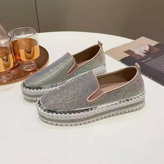 Casual rhinestone non-slip flat shoes