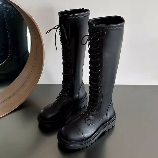 Long lace-up boots (upgraded version)