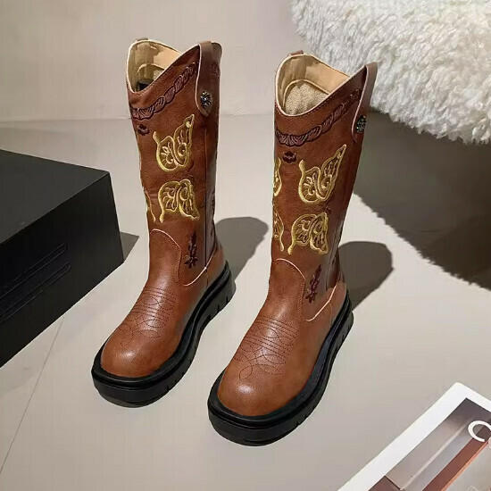 Retro embroidered thick-soled knight boots (upgraded version)