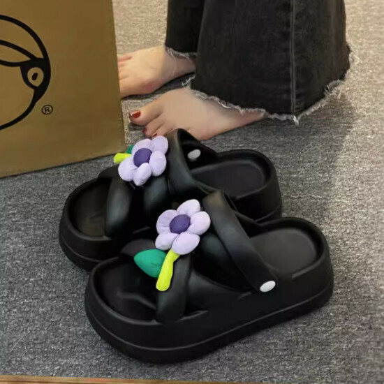 鬆糕厚底女涼拖鞋(花花)