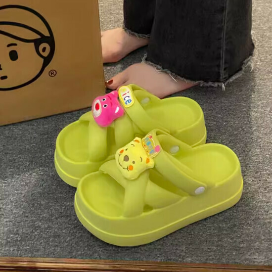 鬆糕厚底女涼拖鞋(小熊)