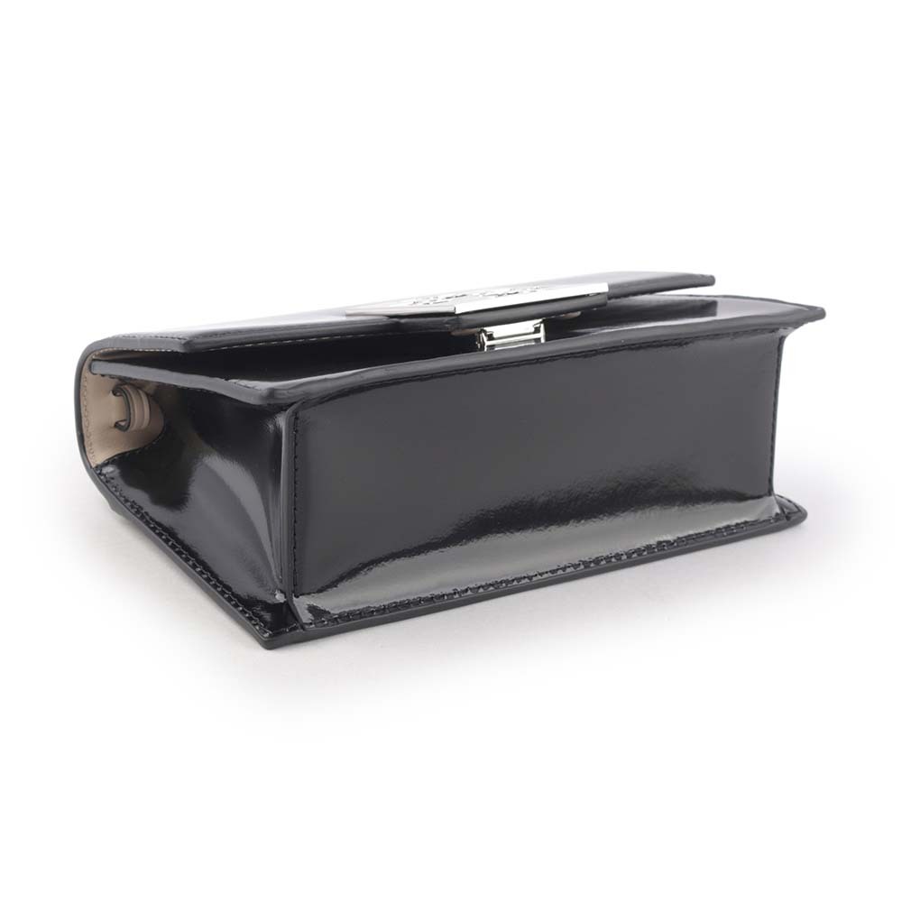 【TORY BURCH】Bon Bon 平滑牛皮迷你翻蓋手提/斜背二用包(黑色) 148865 001