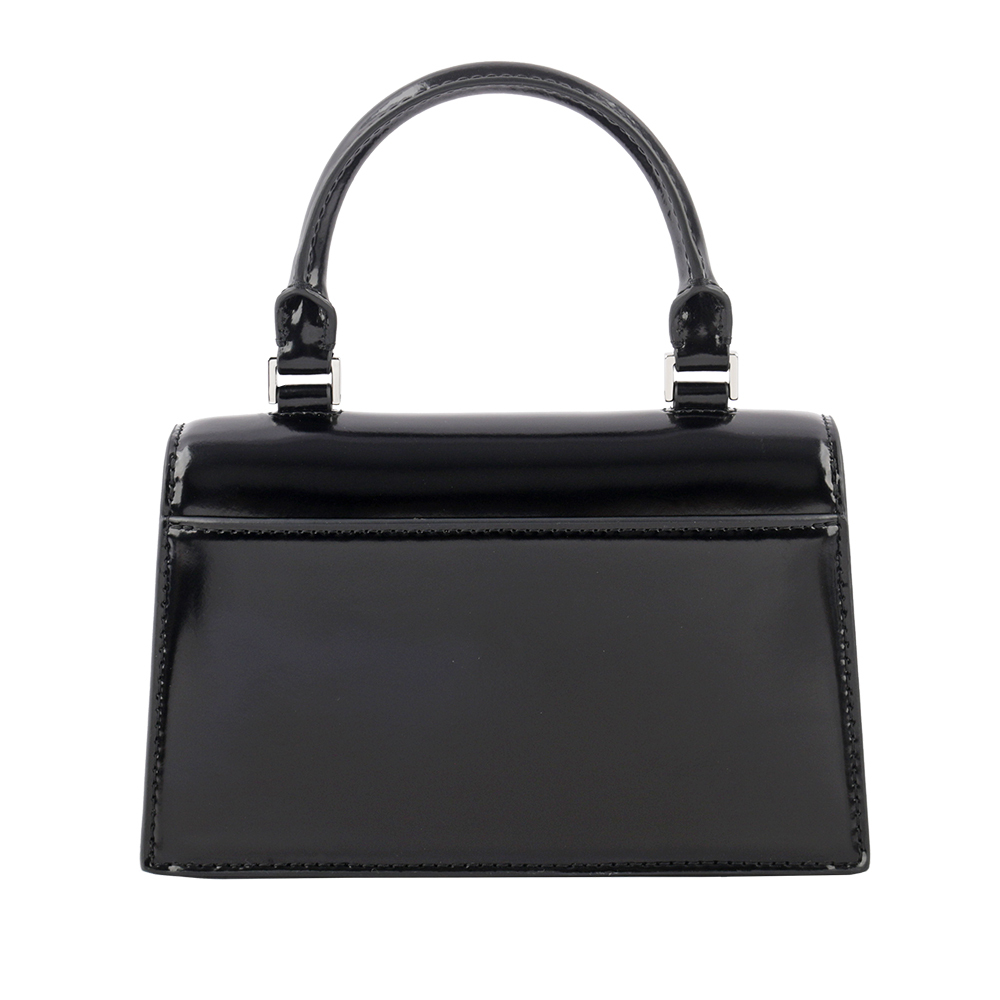 【TORY BURCH】Bon Bon 平滑牛皮迷你翻蓋手提/斜背二用包(黑色) 148865 001