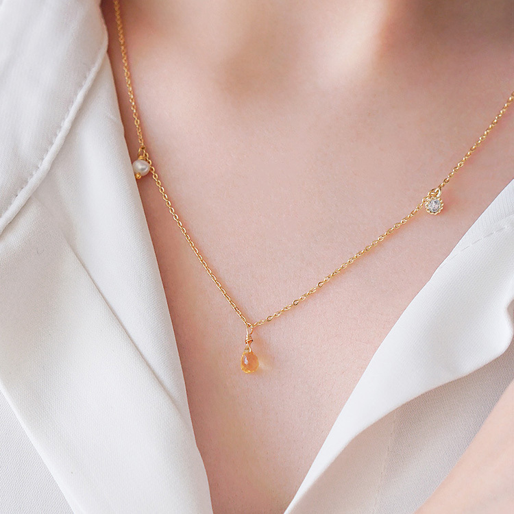 ｜財運｜彩虹糖 – 黃水晶 – 項鍊