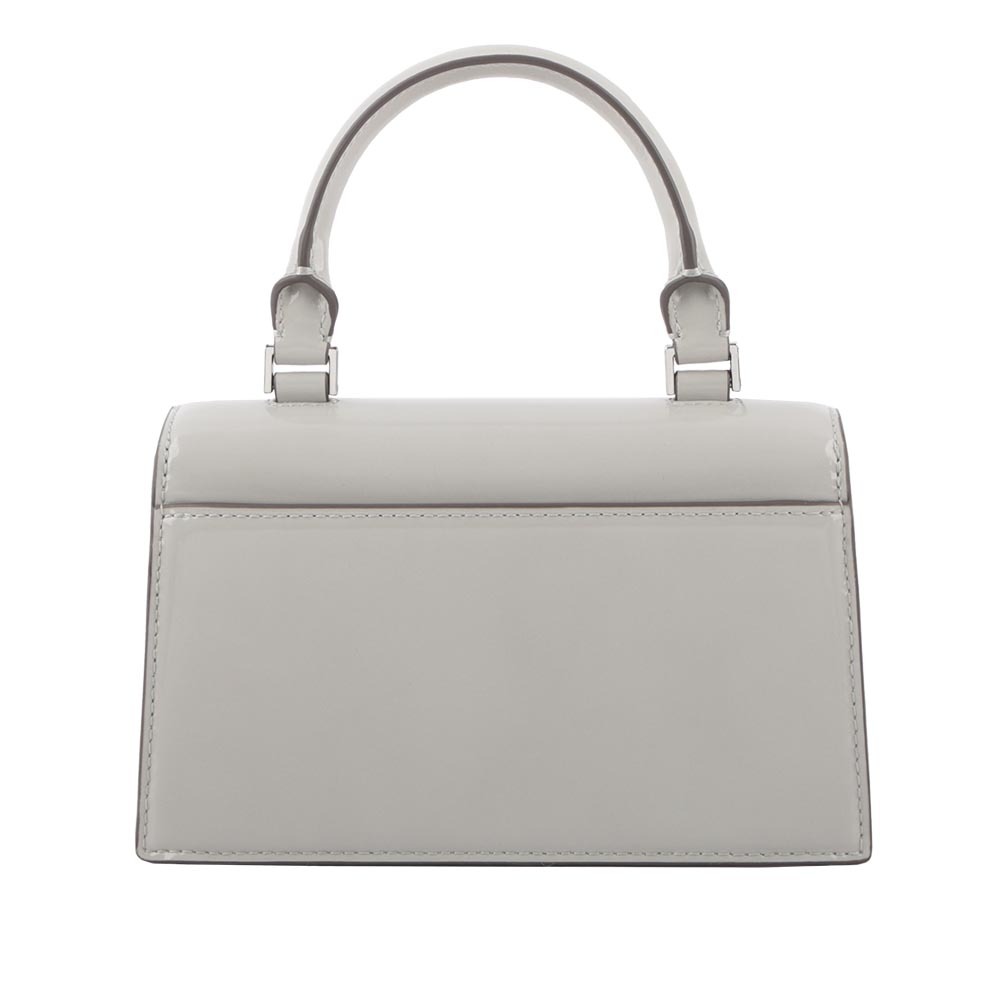 【TORY BURCH】Bon Bon 平滑牛皮迷你翻蓋手提/斜背二用包(雲灰色) 148865 020