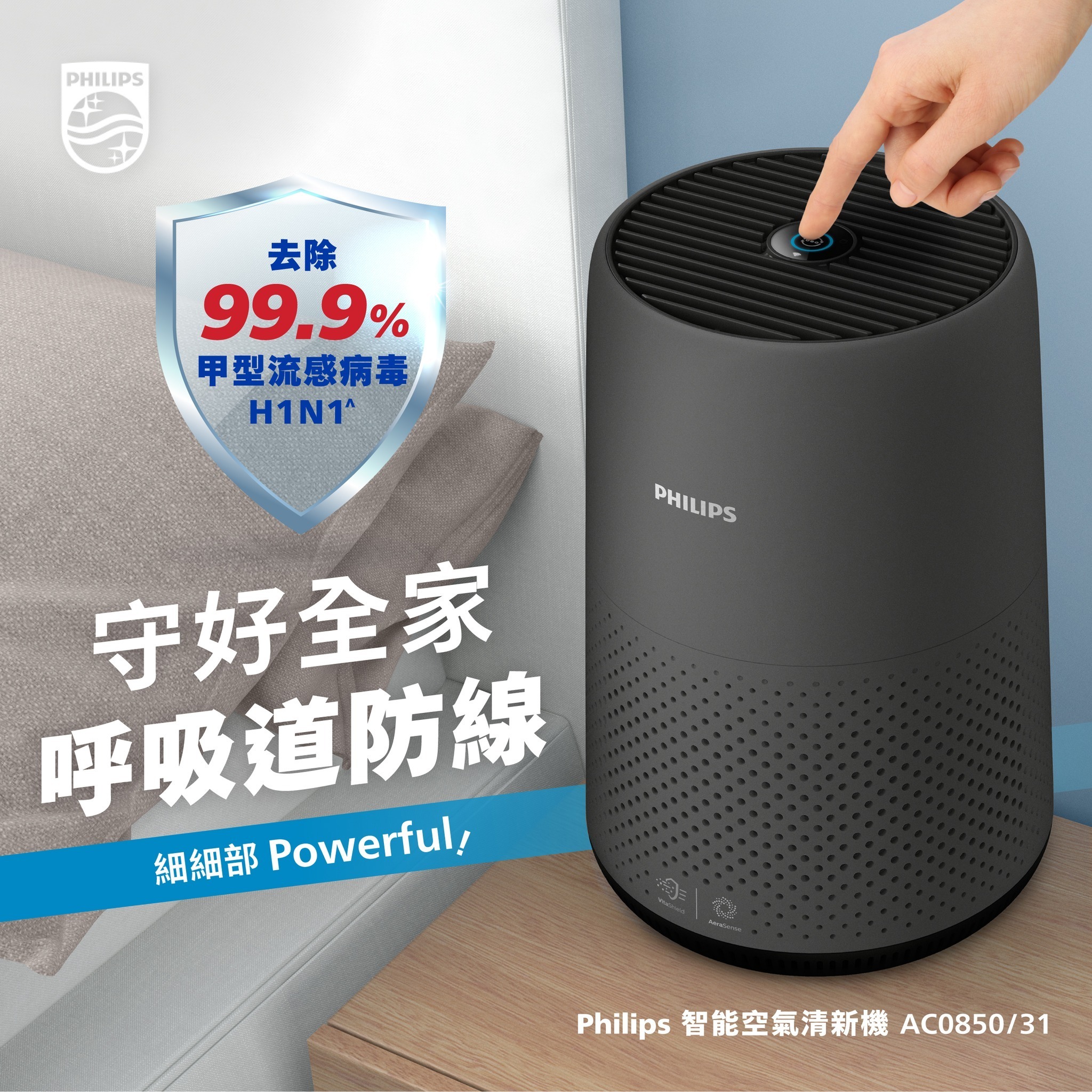 飛利浦 Philips  FY0293/30‧NanoProtect 納米級防護‧複合活性碳HEPA濾網‧適用於AC0820 / AC0830 / AC0850‧香港行貨‧