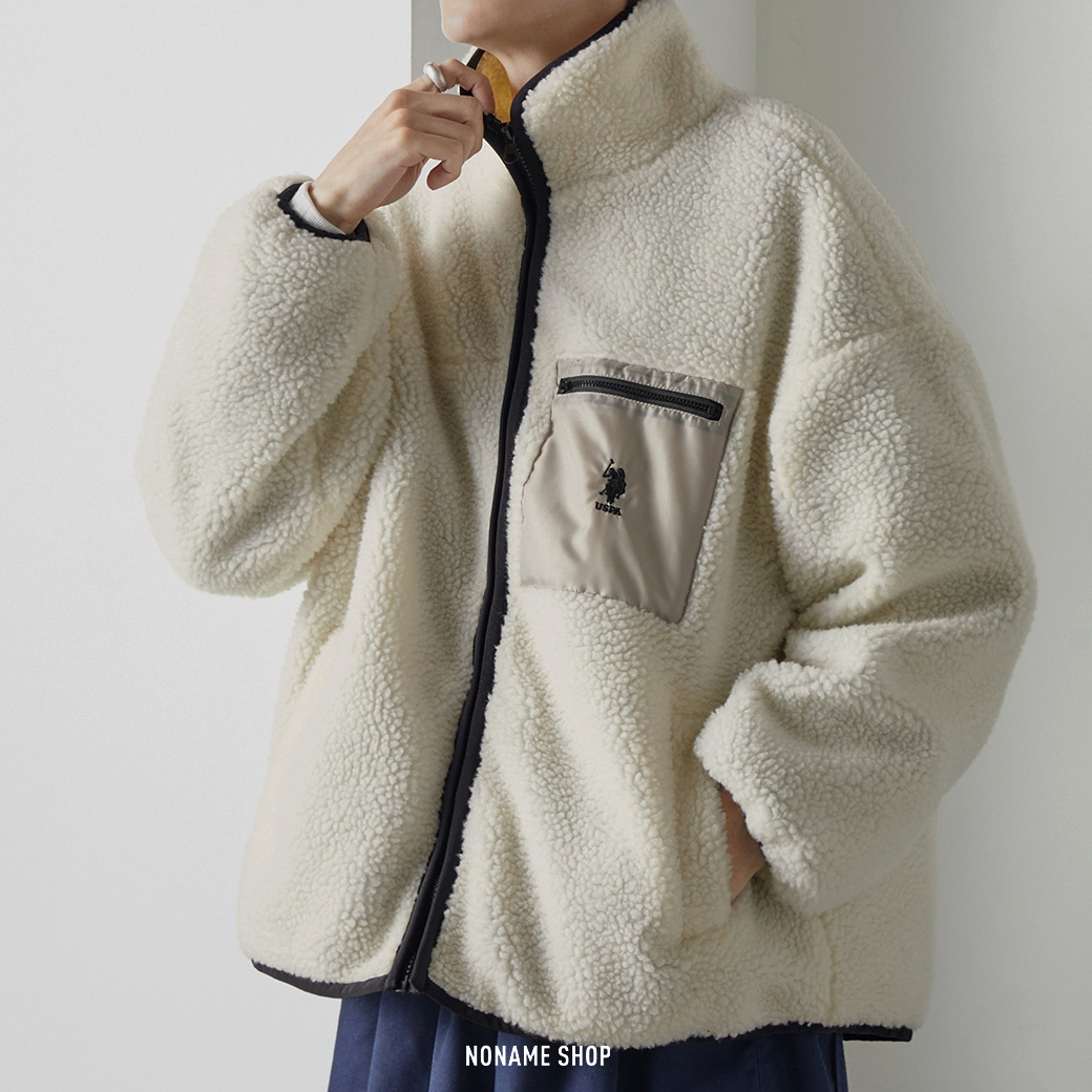 U.S. POLO ASSN 羊羔毛 立領 保暖 外套 四色 (男款)