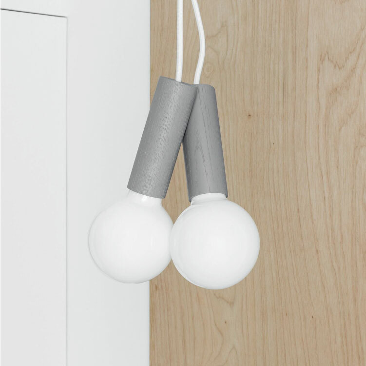 CHERRY Pendant Lamp | 木製磁性組合吊燈 | 灰色