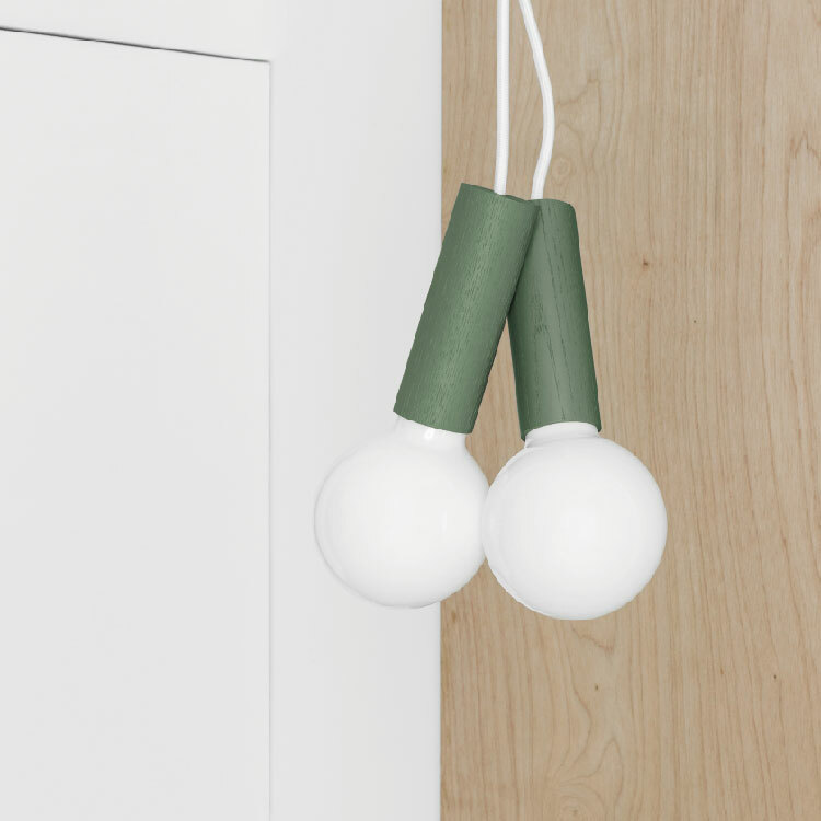 CHERRY Pendant Lamp | 木製磁性組合吊燈 | 綠色