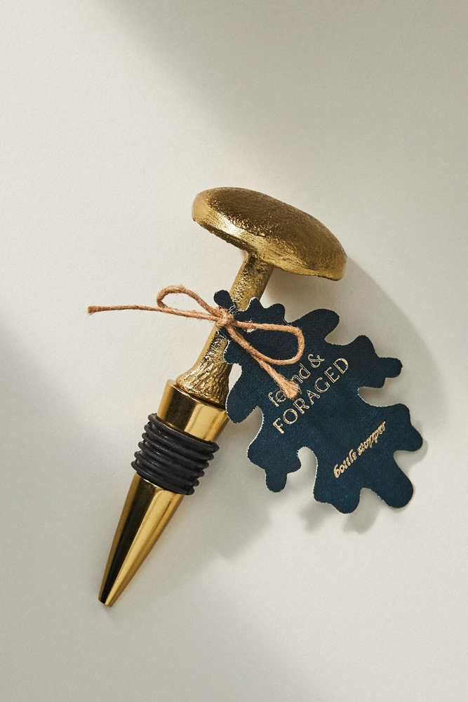 Gold Bottle Stopper 美國金色手工鑄鐵酒塞器
