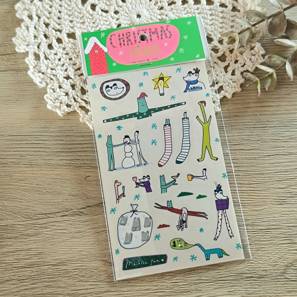 馬卡龍腳趾．Monster's Xmas 刀模貼紙