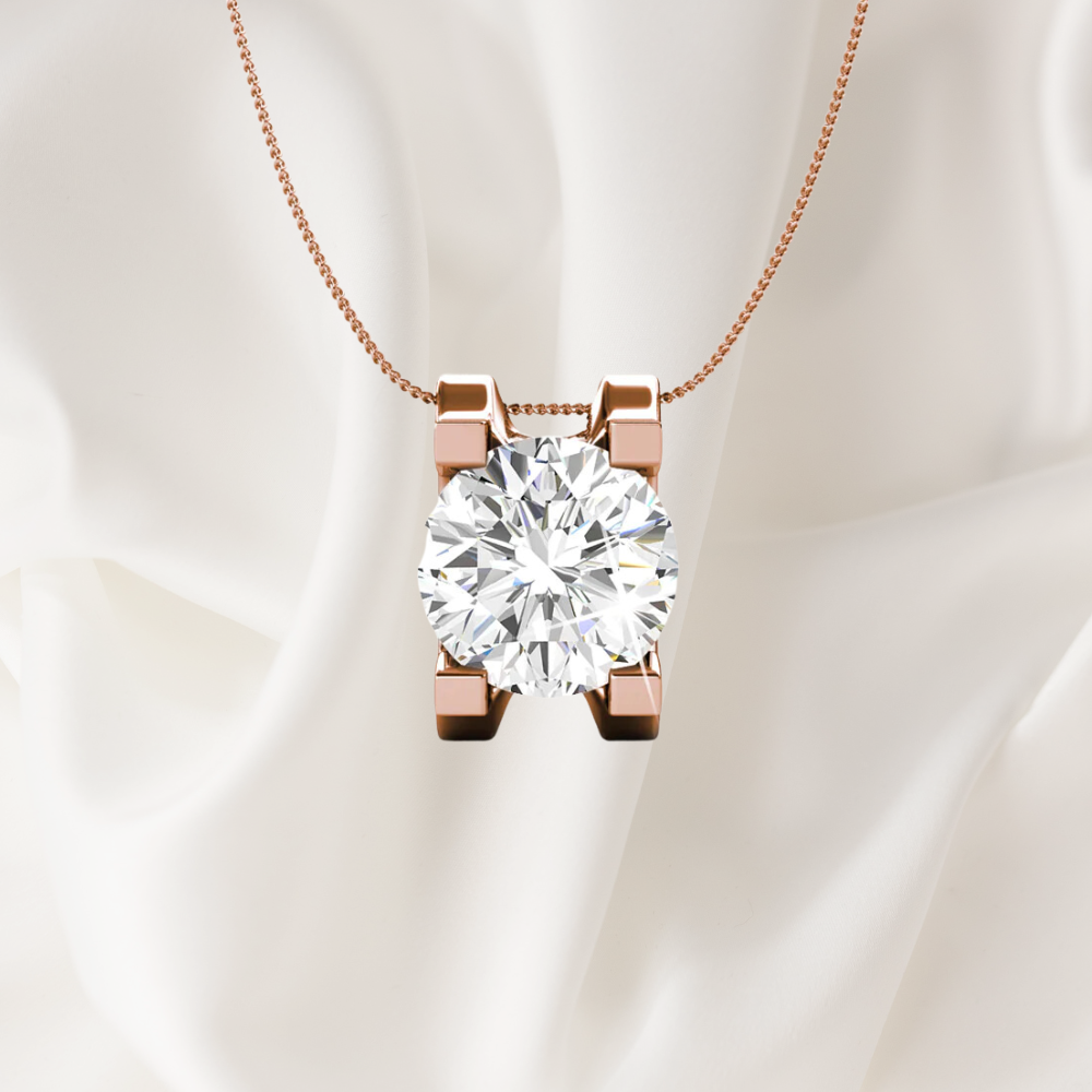 Cate & Chloe Clara Bright 18K白金施華洛世奇水鑽項鍊玫瑰金