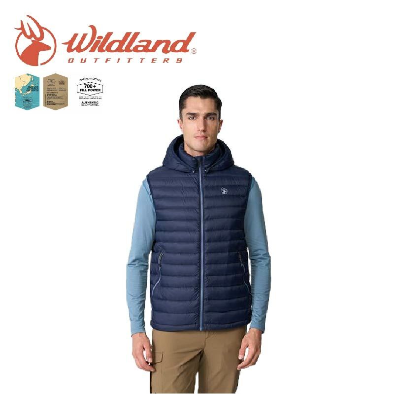 Wildland 荒野 男 700FP可拆帽羽絨背心 高海拔山岳/露營/出國/雪地/旅行 00WB12172
