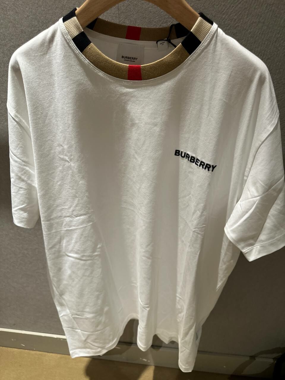 [S] BURBERRY JAYSON CREW NECK T-SHIRT,WHITE, 155203A1464-WHITE (SB79)