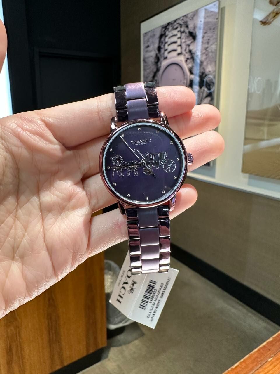 [S] COACH LUXURY WATCH COACH 14502923 GRAND WOMEN'S WATCH,PURPLE, 885997247634 (SCO607)