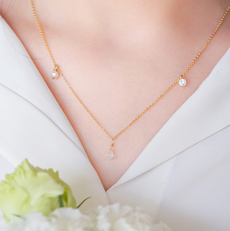 ｜桃花｜彩虹糖 – 月光石 – 項鍊