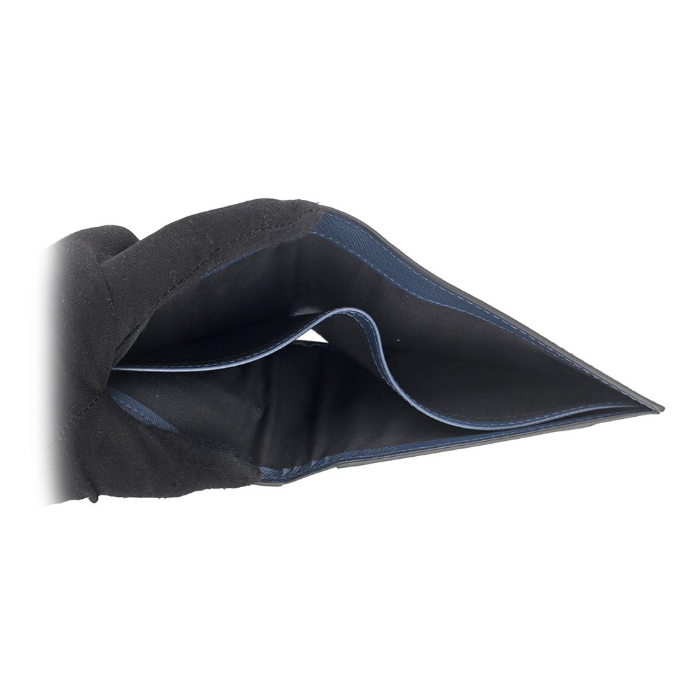 【MONTBLANC 萬寶龍】Sartorial 匠心系列防刮牛皮對開6卡短夾(墨藍色) 131721