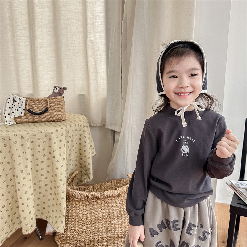 小立領熊熊內搭上衣