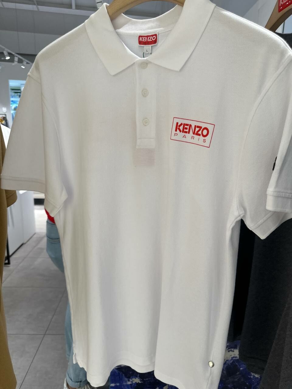 [S] KENZO PARIS CLASSIC POLO,WHITE, C65PO003-4PU-01 (SK116)