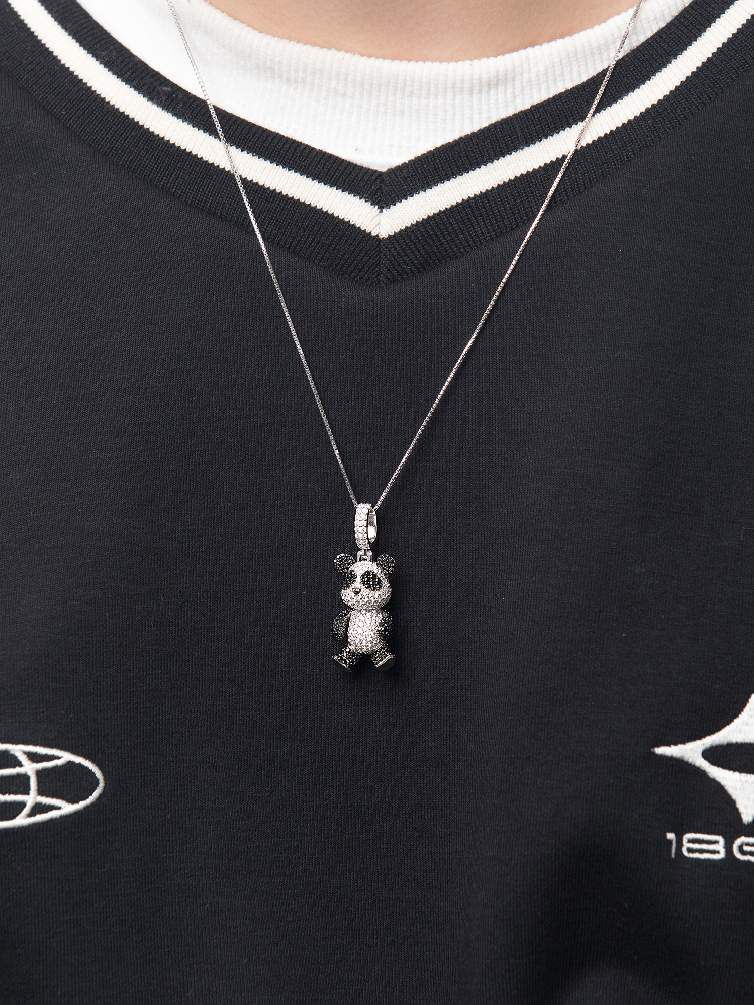 Ｑ版熊貓立體項鍊