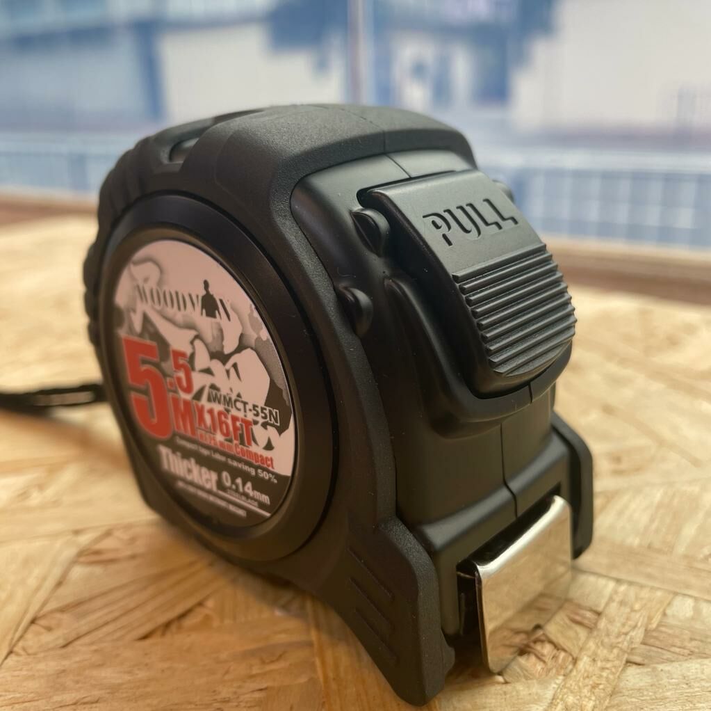 一木 5.5M 耐撞擊 耐鏽蝕 防滑尺頭 拉尺 (按掣收尺)   WMCT- 55N WOODMAN 5.5 m