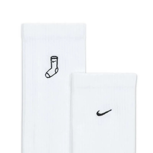NIKE 長襪 EVERYDAY PLUS 黑白 刺繡 中高筒 二入組 襪子 FB5709-901