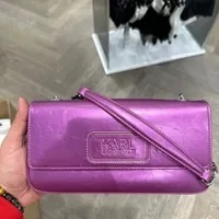 [S] KARL LAGERFELD 23WW3023 K/STONE SHOULDER BAG FUN,METALLIC FUCHSIA, 8720744558361 (SKL813)
