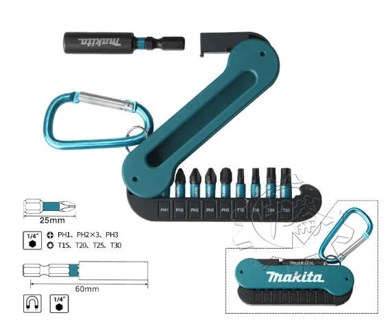 ＊中崙五金【附發票】Makita牧田 IMPACT BLACK 起子頭組 E-15849 套筒/十字/星型 10pcs