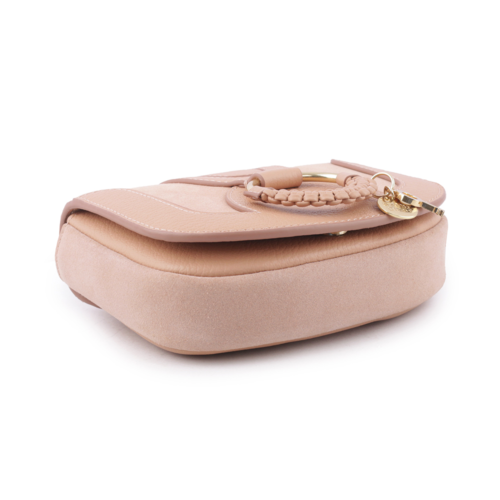 【SEE BY CHLOE】HANA BAG迷你型牛皮/麂皮斜背包(粉色) CHS18AS901417 6I3