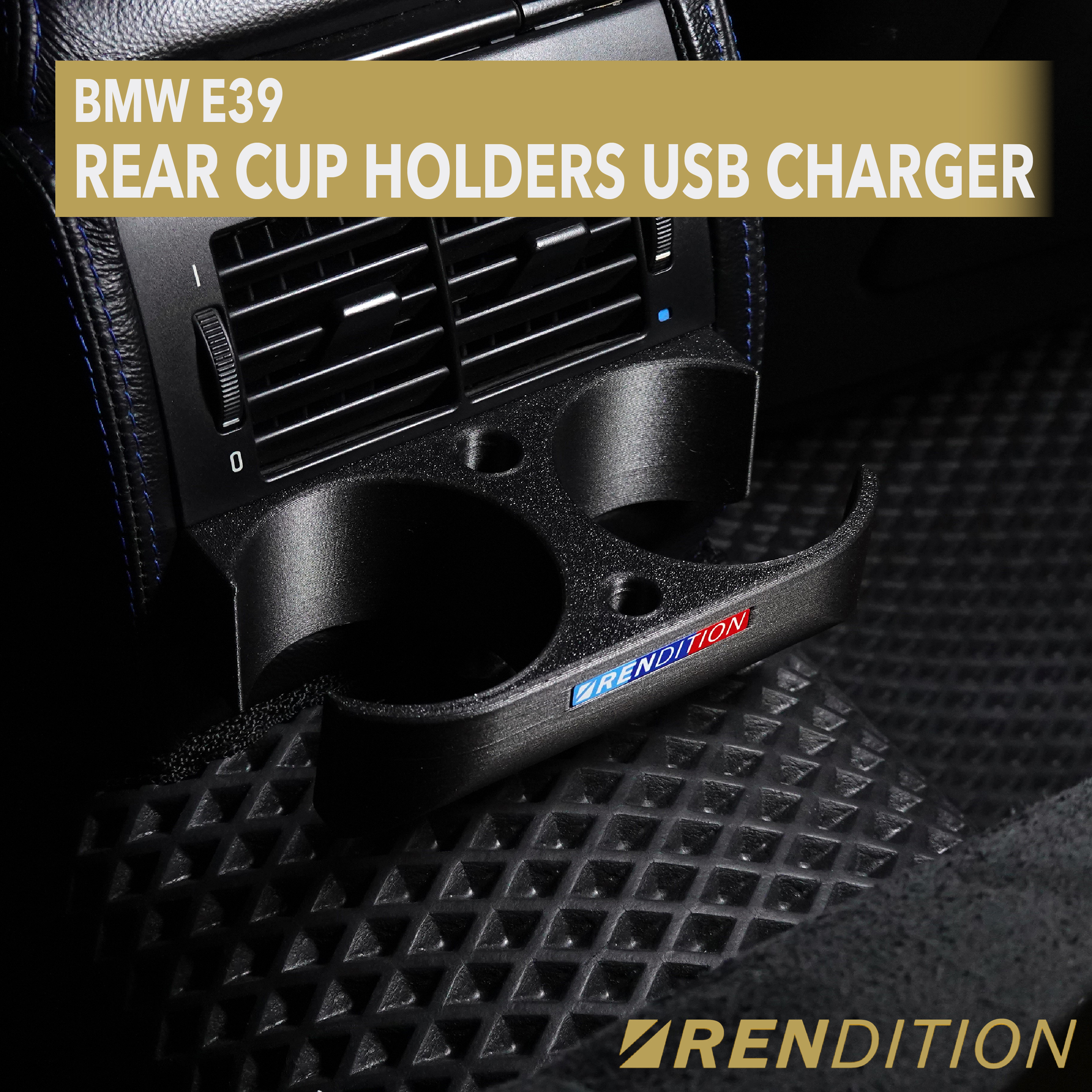 BMW E39 REAR CUP HOLDER USB CHARGER V1.8