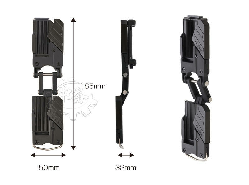 ＊中崙五金【附發票】TAJIMA 田島 SF-CHLDS2M (樹脂材質)上下雙層安全快扣 工具掛扣 快扣底座 著脫式