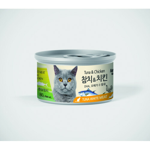 Meowow 韓國高級白吞拿魚加鮮嫩雞肉貓湯罐 (White Tuna Meat & Chicken) 80G