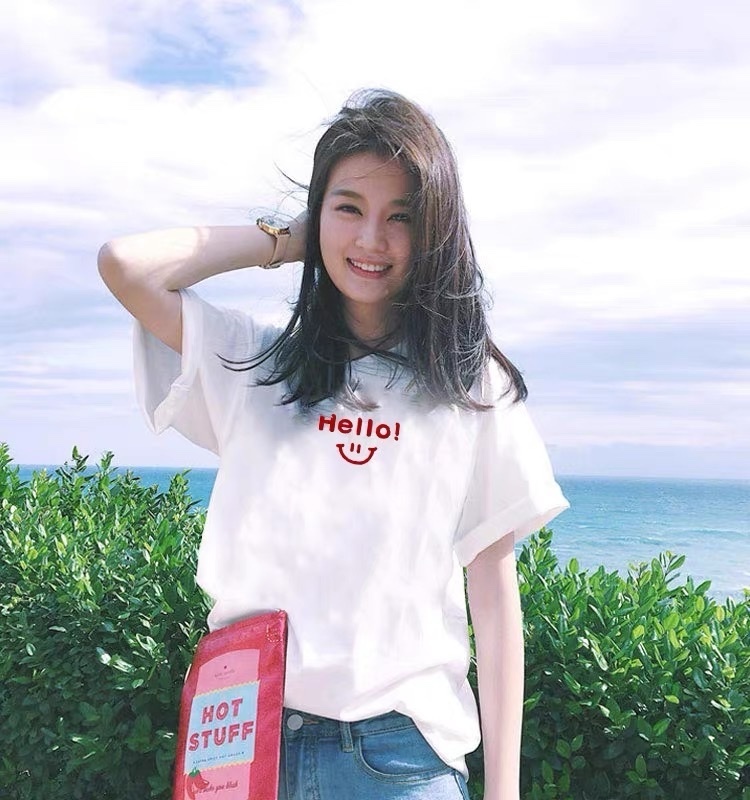 Nice本店專屬短袖 笑臉😊本店老闆專屬短T 2023 hello nice倉石ㄧ樹 重磅寬鬆短袖T恤