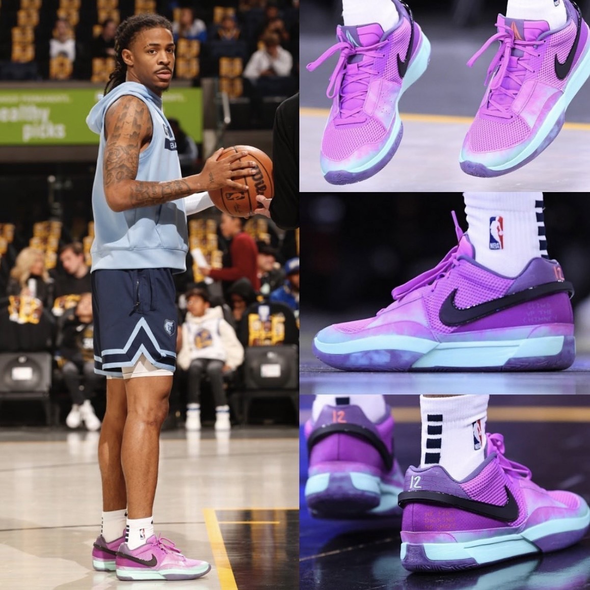 Nike Ja 1 EP Christmas 紫綠漸變 漸層 實戰籃球鞋 莫蘭特