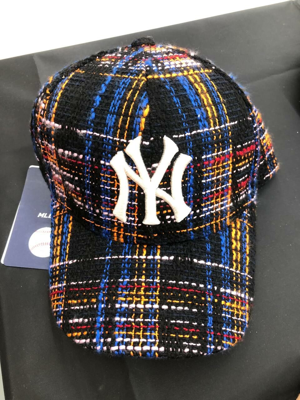 [S] MLB UNI TWEED CURVE ADJUSTMENT CAP,BLACK, 3ACPFT016K0001-50BKS (SMLB300)