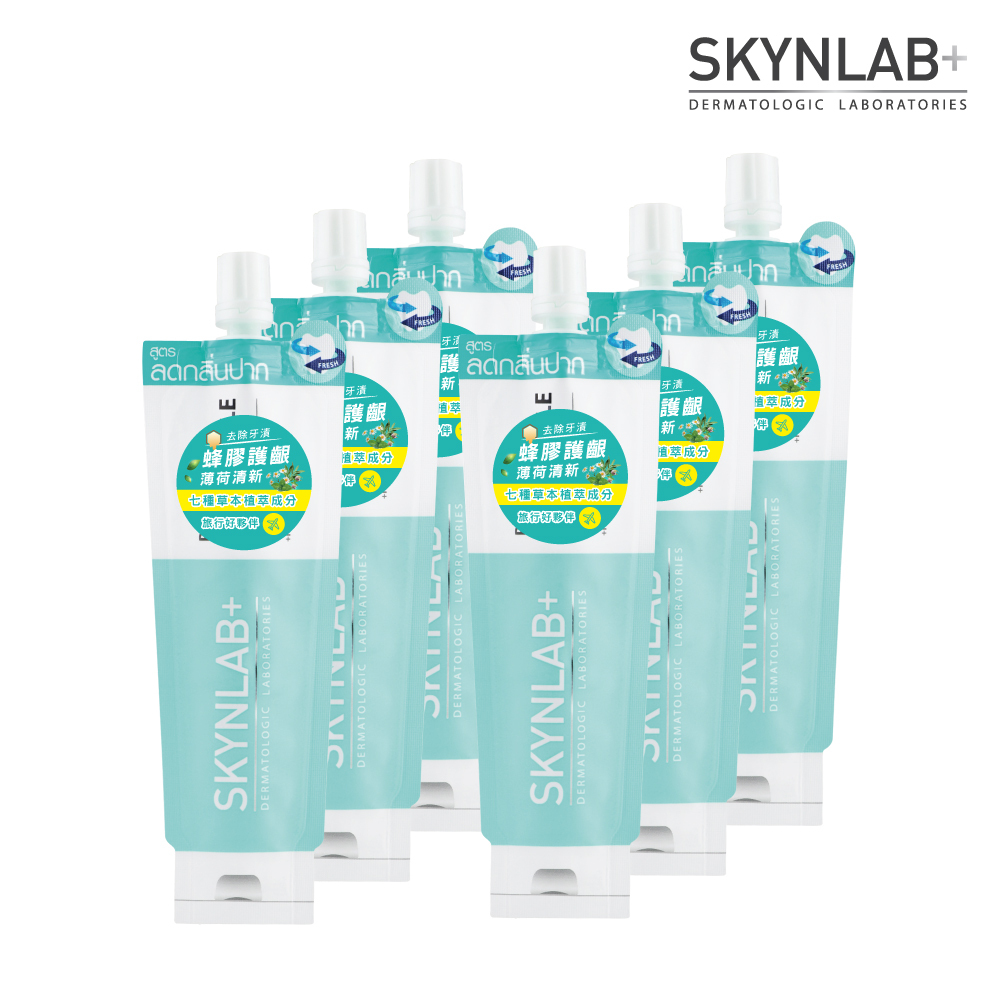 SKYNLAB+ 太潔草本蜂膠牙膏12g(6入組)