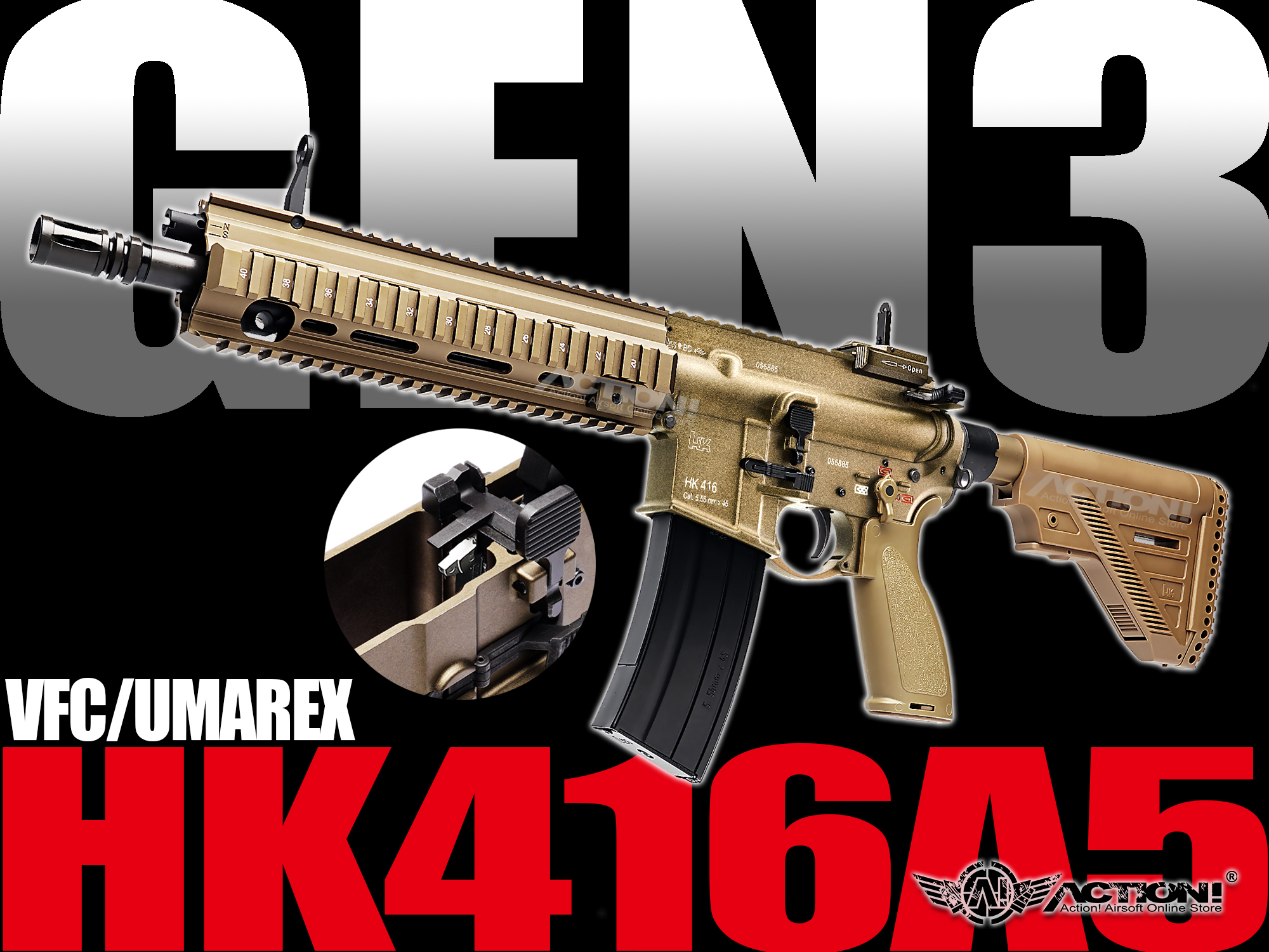 VFC UMAREX製 HKマガジン GBB HK416/M4 - トイガン