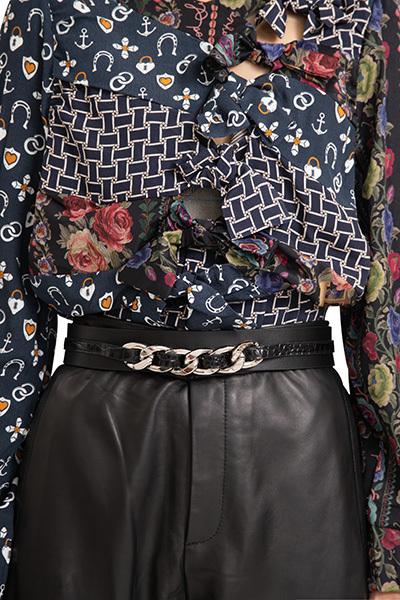 鴛鴦皮拼銀鏈粗皮帶（現貨款式）