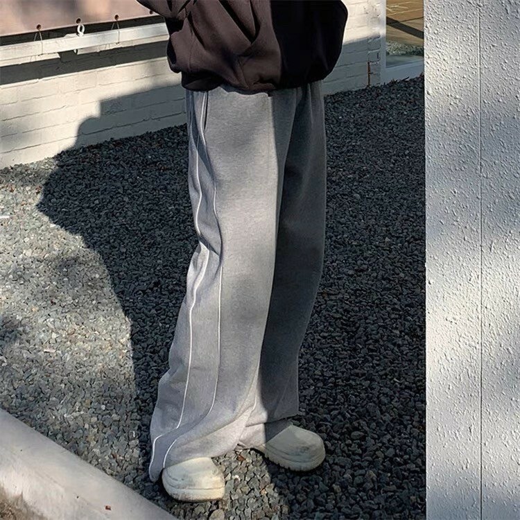 #1791 韓國滾邊條棉長褲