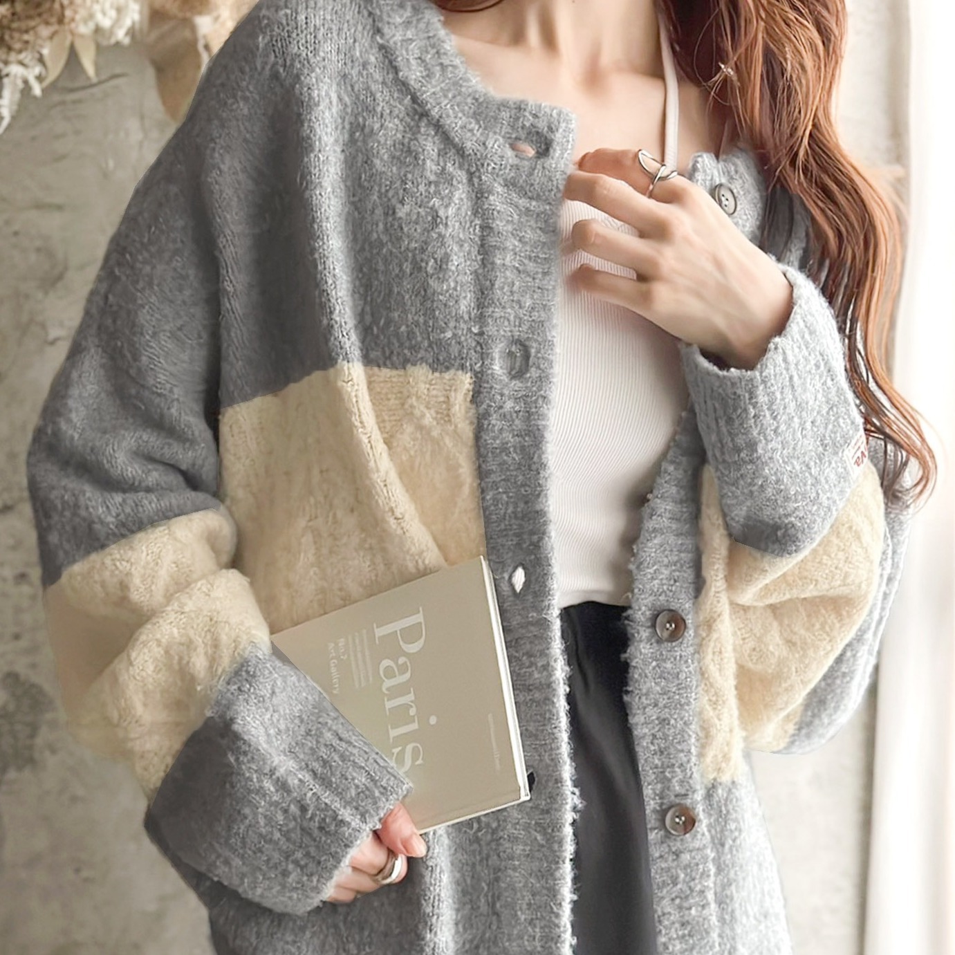 🇯🇵 日系品牌 JAVA 雙面穿 兩穿 2WAY 開襟衫 排扣外套 針織衫 保暖 條紋 / 現貨✨