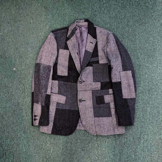 LAST PCS ON SALE : BEAMS TOKYO PATCHWORK WOOL BLAZER - GREY SIZE L IN STOCK NOW (現貨發售中)