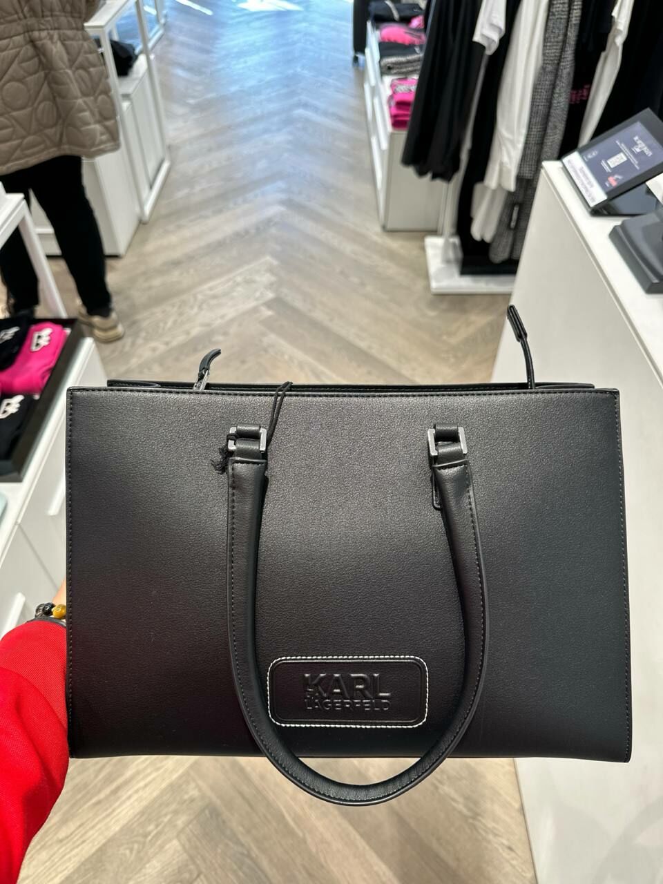 [S] KARL LAGERFELD 23WW3020 K/STONE TOTE,BLACK, 8720744558323 (SKL825)