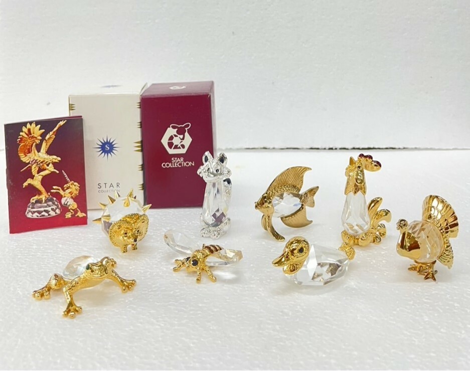 士林總會｜古董動物水晶擺飾-買一送一(隨機送不挑款)