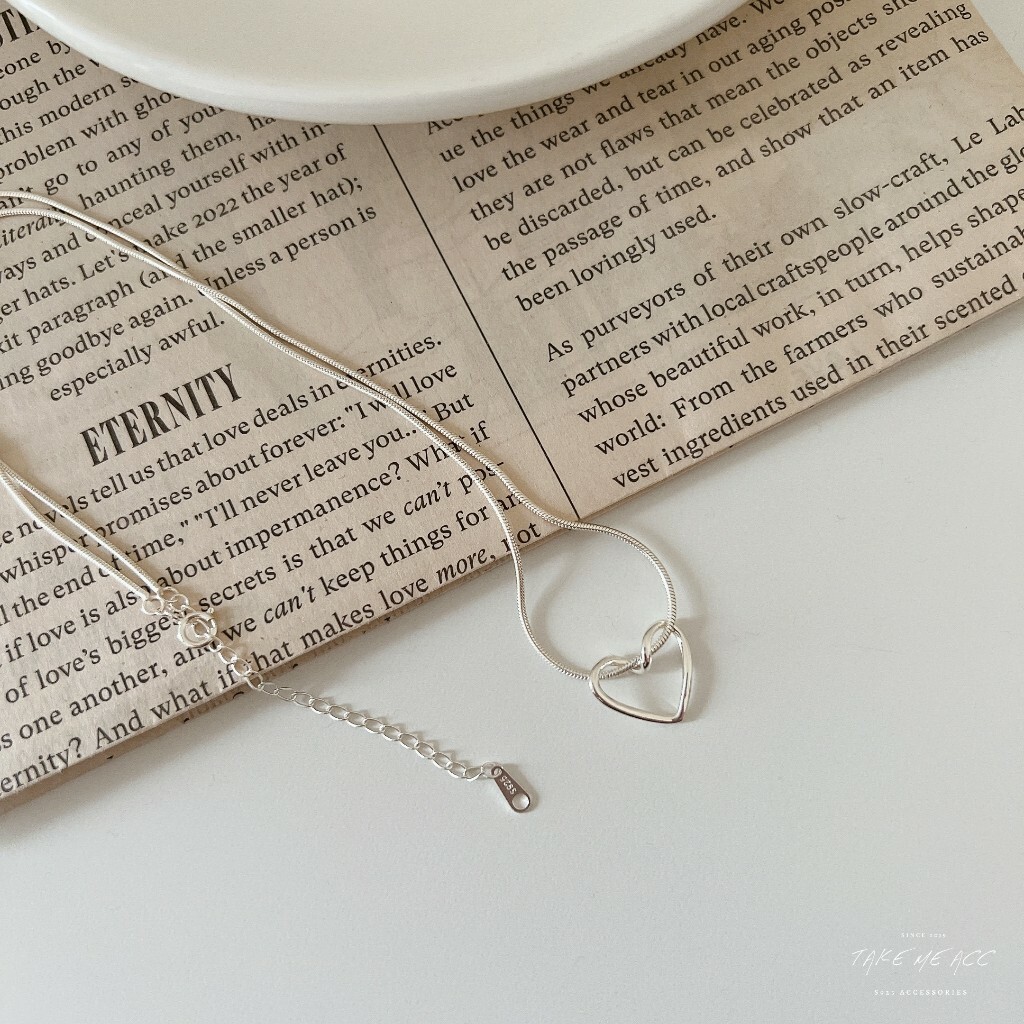 線圈愛心｜ 純銀項鍊