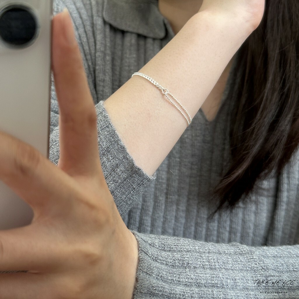 極簡交織｜純銀手鍊