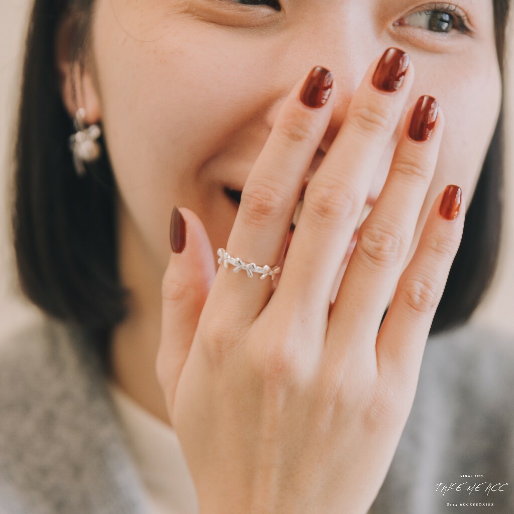 可愛蝴蝶結｜純銀戒指