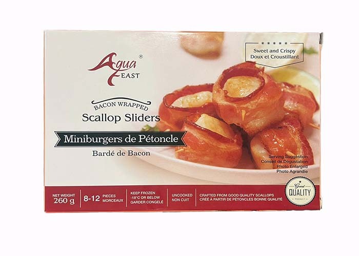 AQUA EAST 煙肉帶子卷(8-12粒) 約260克(急凍 -18°C)